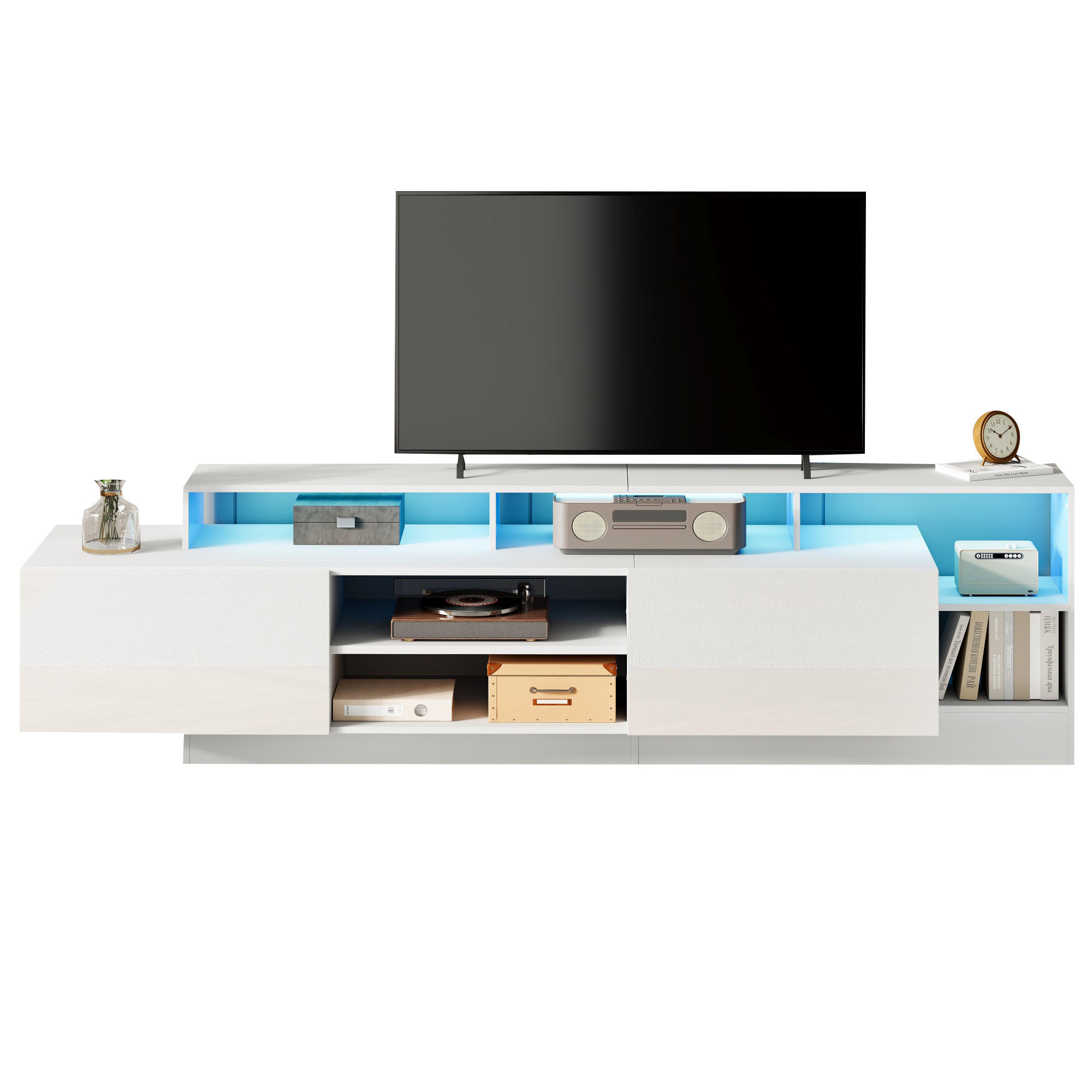 COMODA TV 190x40x48.5cm LED Lucios