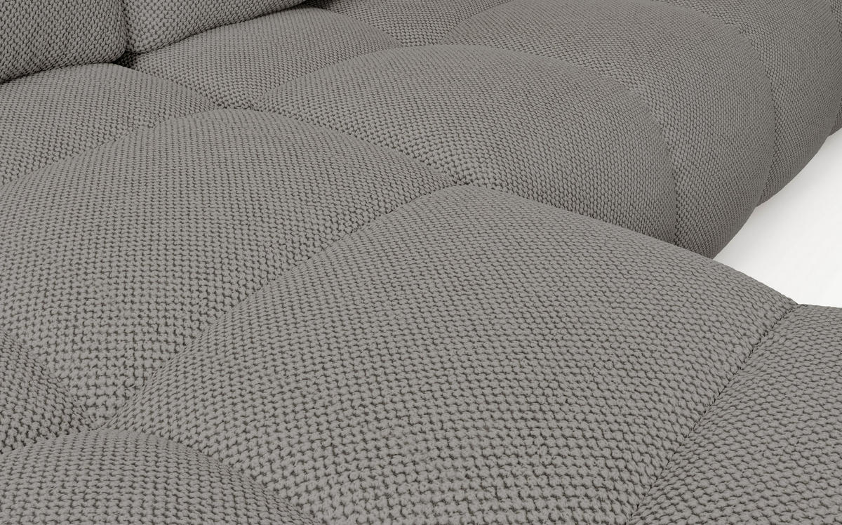 ECKSOFA DUCA L-S Grau Jersey mit Schlaffunktion - Grau, Holz (266.5/266.5cm) - MASSENO