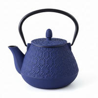 TEEKANNE Gusseisen Taki 1000 ml - Dunkelblau, Metall (1L) - AROMELIO