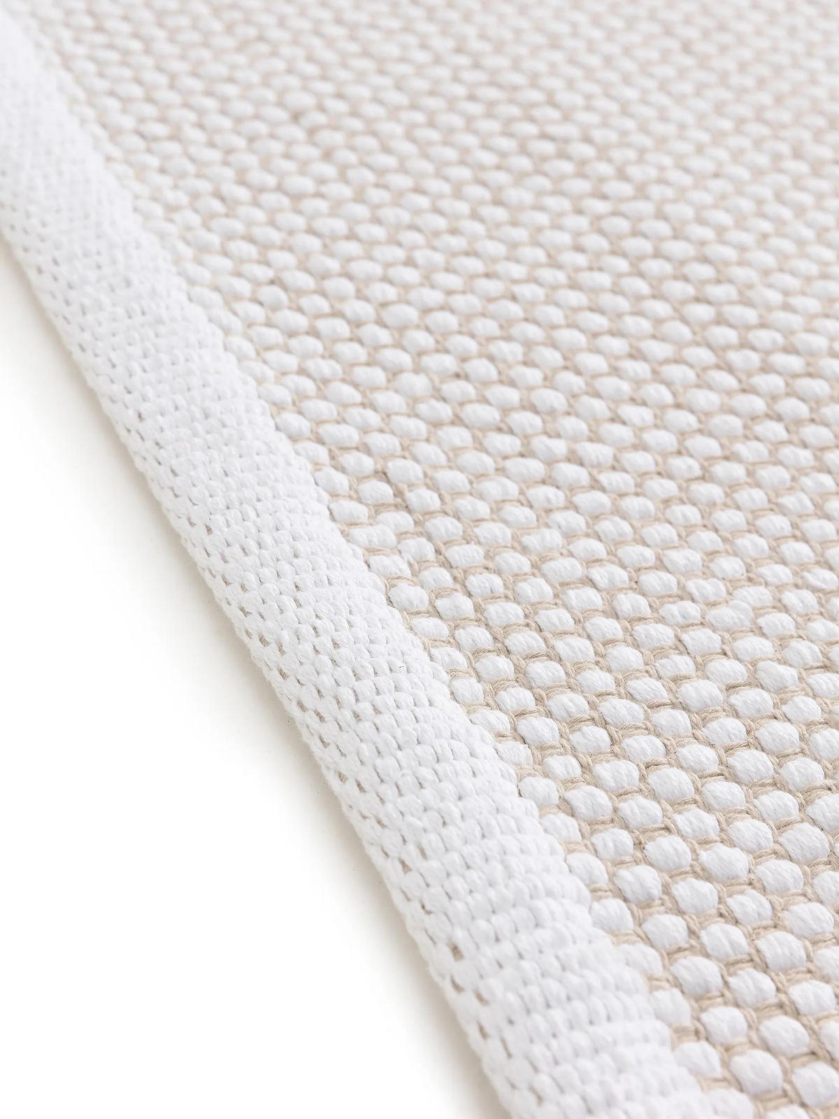 BOMBAŽNA preproga Ron bela 160x230 cm - bela, tekstil/naravni materiali (160/230cm) - benuta