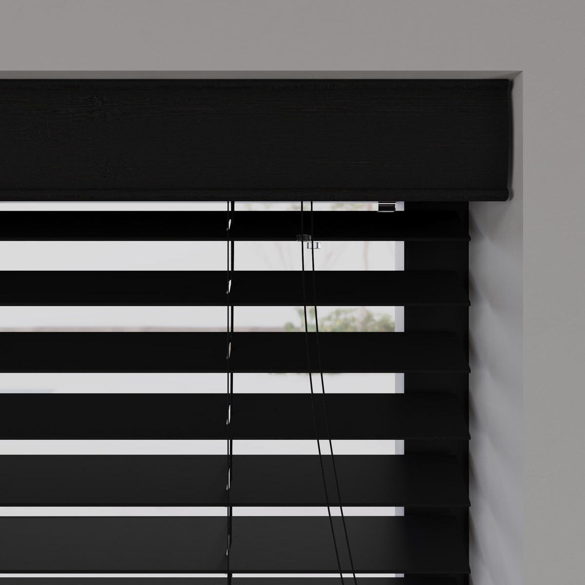 HOLZJALOUSIEN Cocoon Schwarz - Schwarz, Holz (160/175cm) - Cocoon Home Concepts