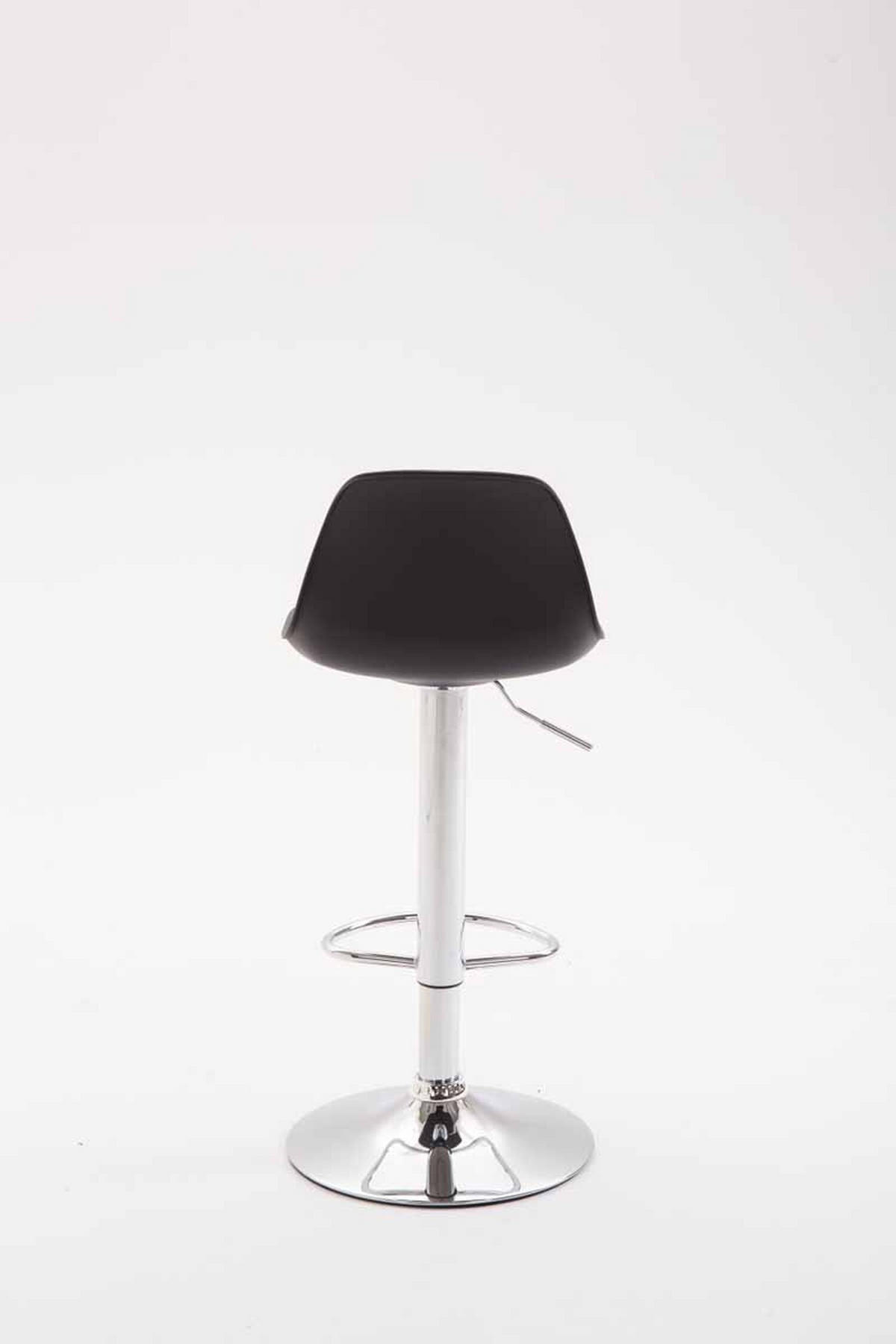 BARHOCKER Kilian, Gestell Metall in Chromoptik, Kunstleder Schwarz - Chromfarben/Schwarz, Kunststoff/Textil (39/100/43cm) - TPFLiving
