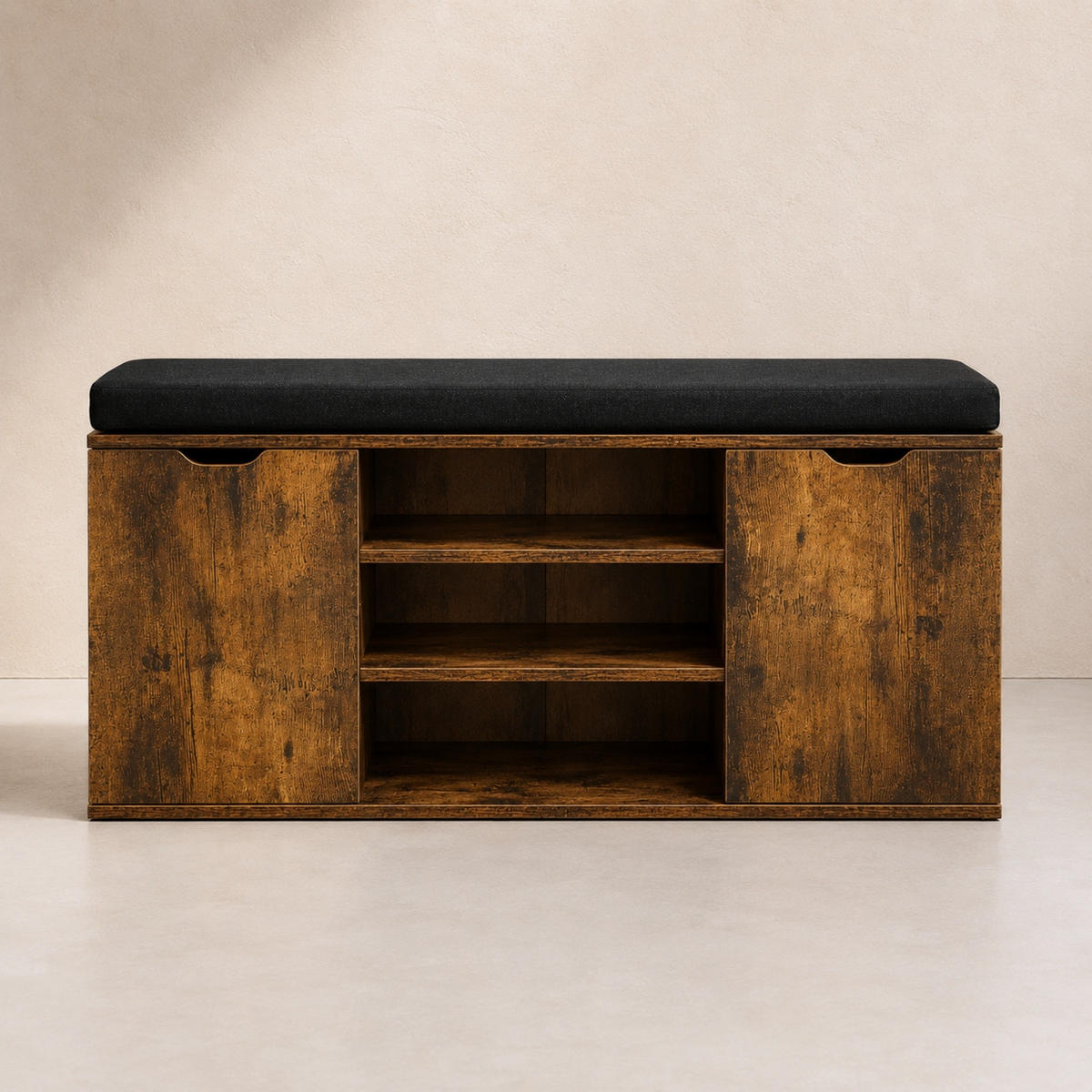 SCHUHSCHRANK mit Sitzfläche Porta 103/30/46 cm - Braun, Holzwerkstoff (30/46/103cm) - BOXIMO