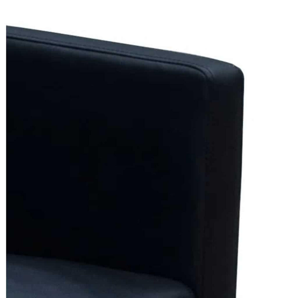 ESSZIMMERSTÜHLE 2 Stk. Schwarz Kunstleder 58.5*65*88cm - Schwarz, Leder (58.5/88/65cm) - ZMH