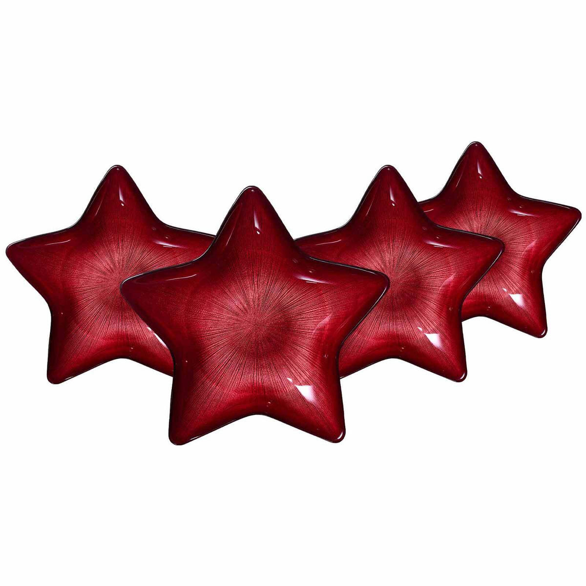 TELLER Starlight Rot ø 29 cm 4er Set - Rot, Glas (29cm) - Ritzenhoff Breker