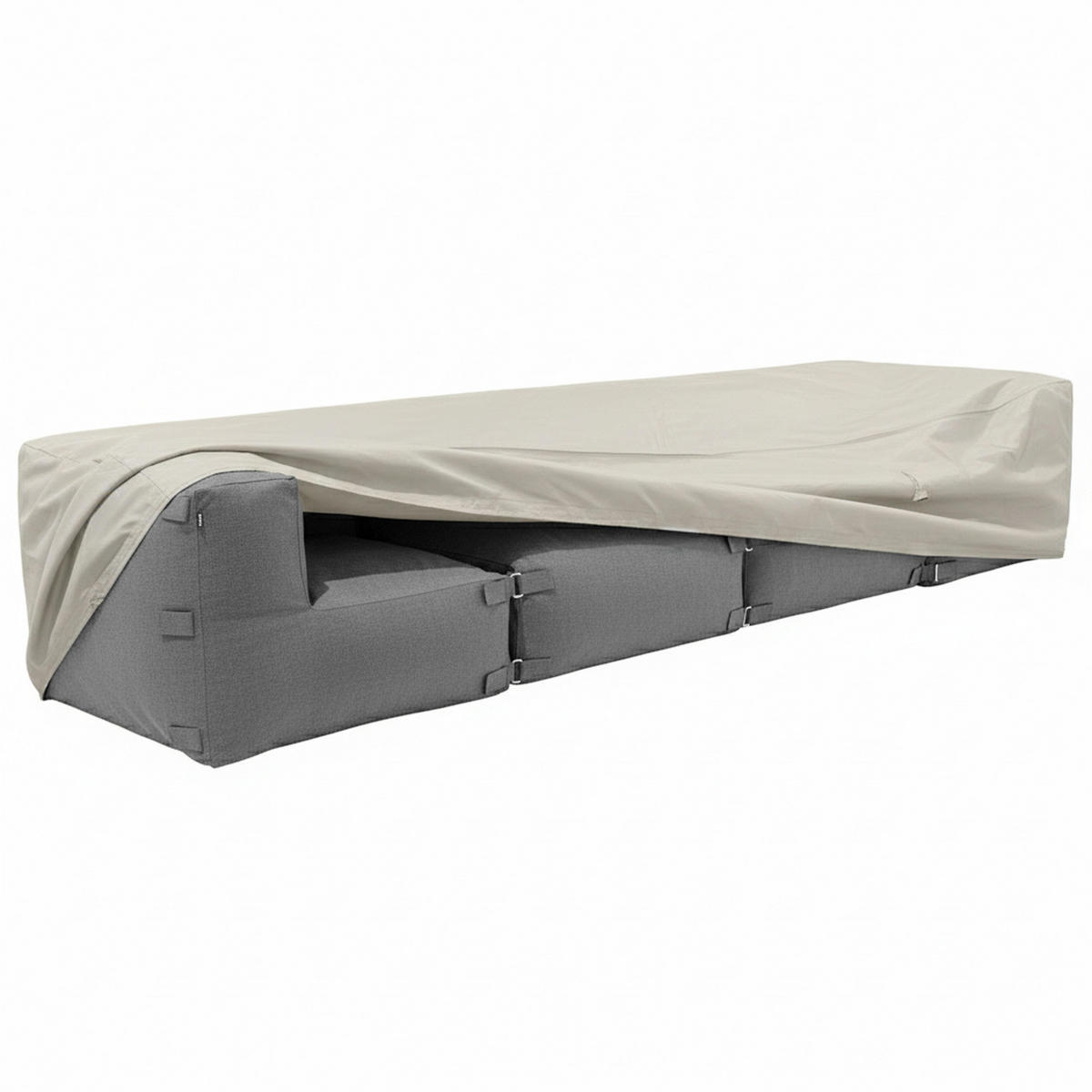 GARTENMÖBELHÜLLE, Beige - Beige, Textil (92/60/347cm) - Oviala