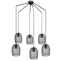 HÄNGELEUCHTE Metall Gitter Schwarz - Schwarz, Metall (75/75/150cm) - Globo Lighting