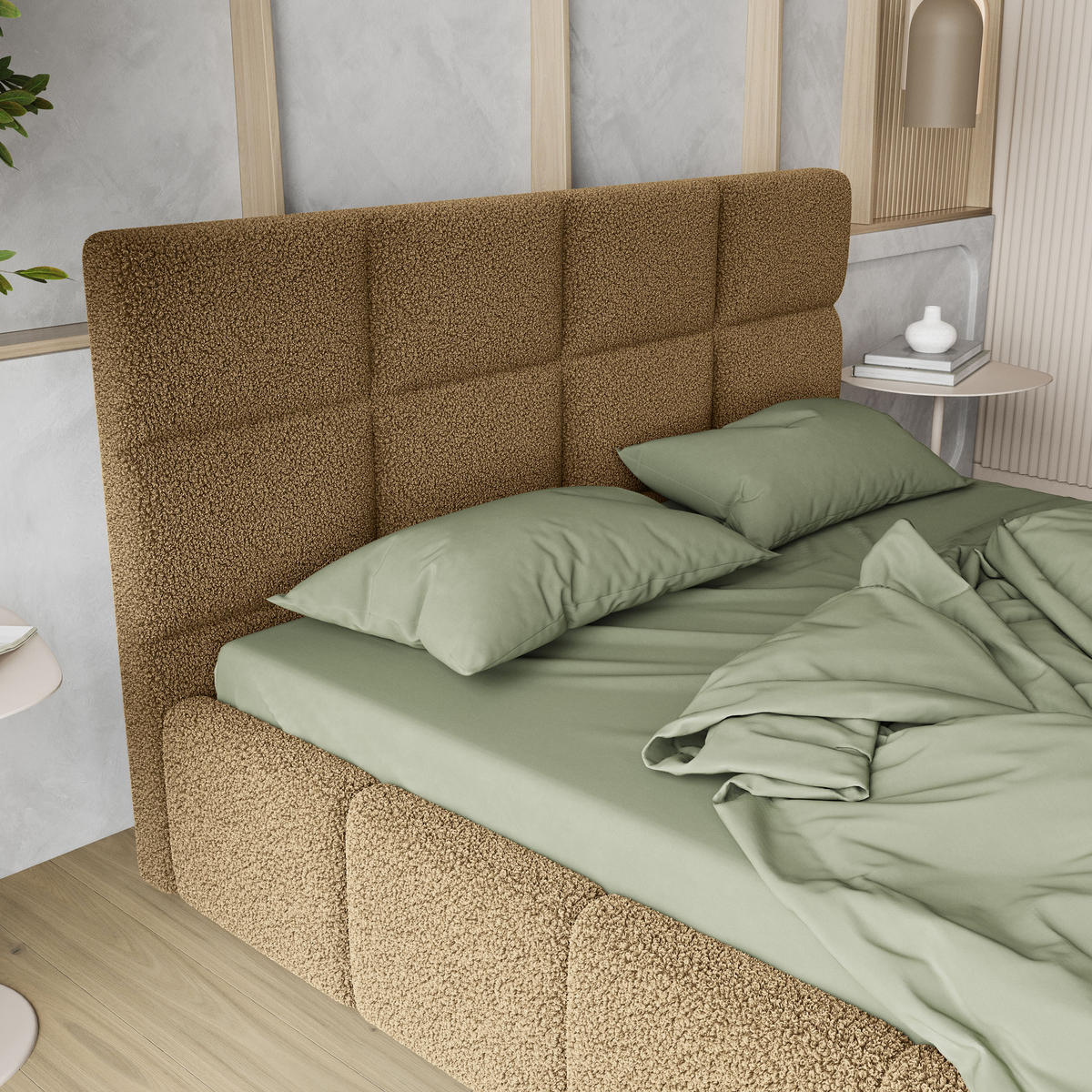 POLSTERBETT COMO 140x200 cm mit Bettkästen - Orange - Orange, Holz (140/200cm) - MASSENO