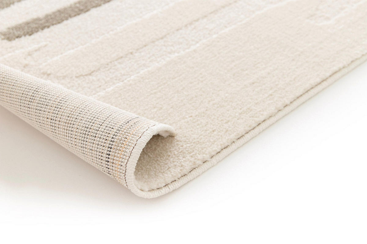 TEPPICH sehr weich mit Relief-Effekt beige - Beige, Textil (120/170cm) - AFK Living