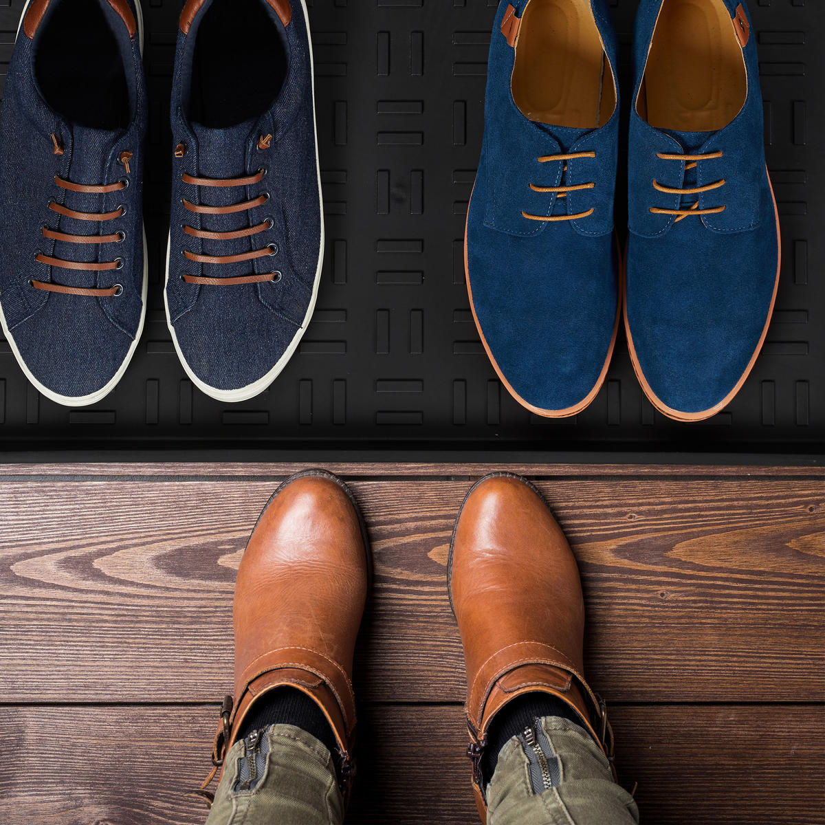 2XSTOJAN na boty - černá, plast (75/36.5cm) - Relaxdays