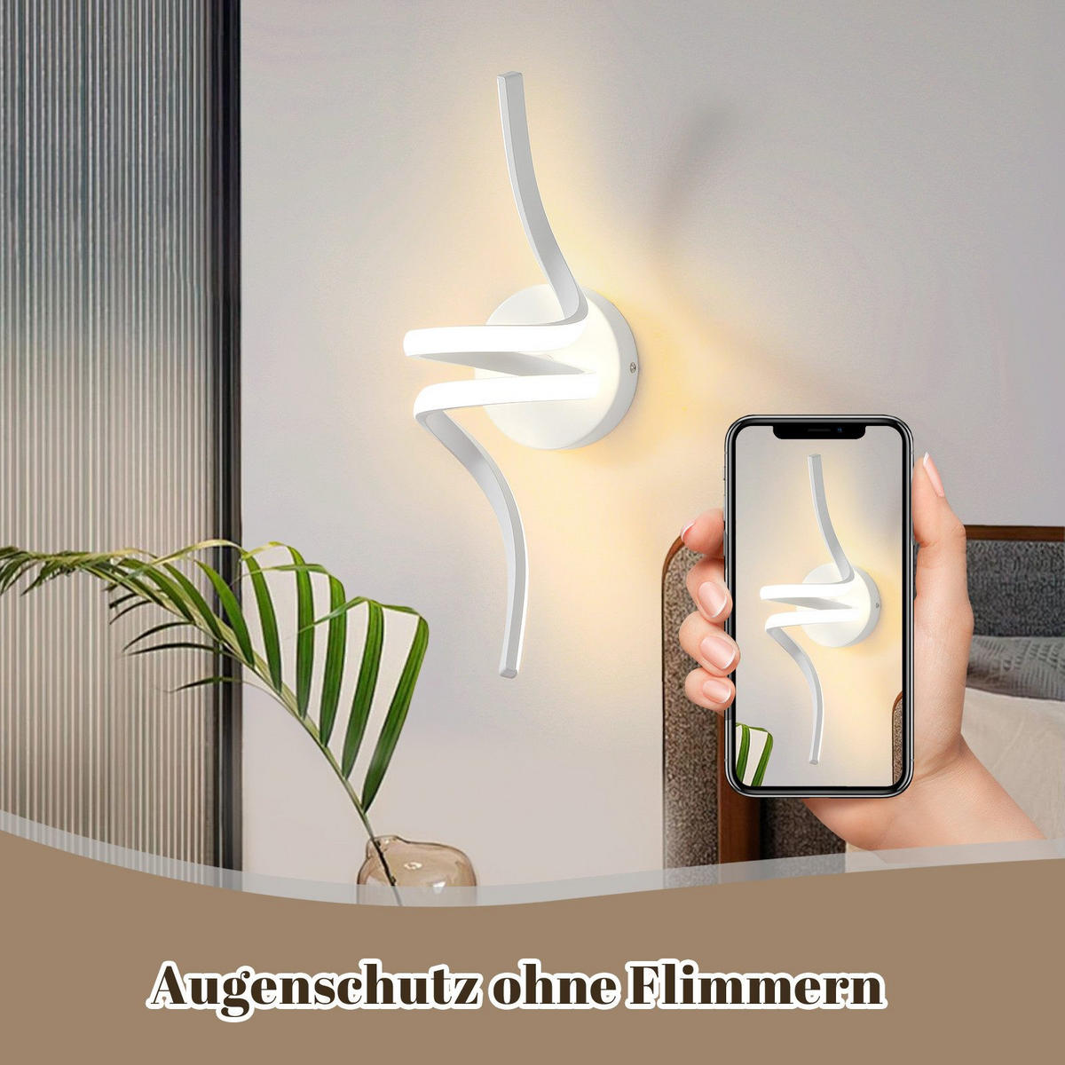 LED - WANDLEUCHTE Rinnoth 12.5/16.5/40.5 cm - Weiß, Metall (12.5/16.5/40.5cm) - ZMH