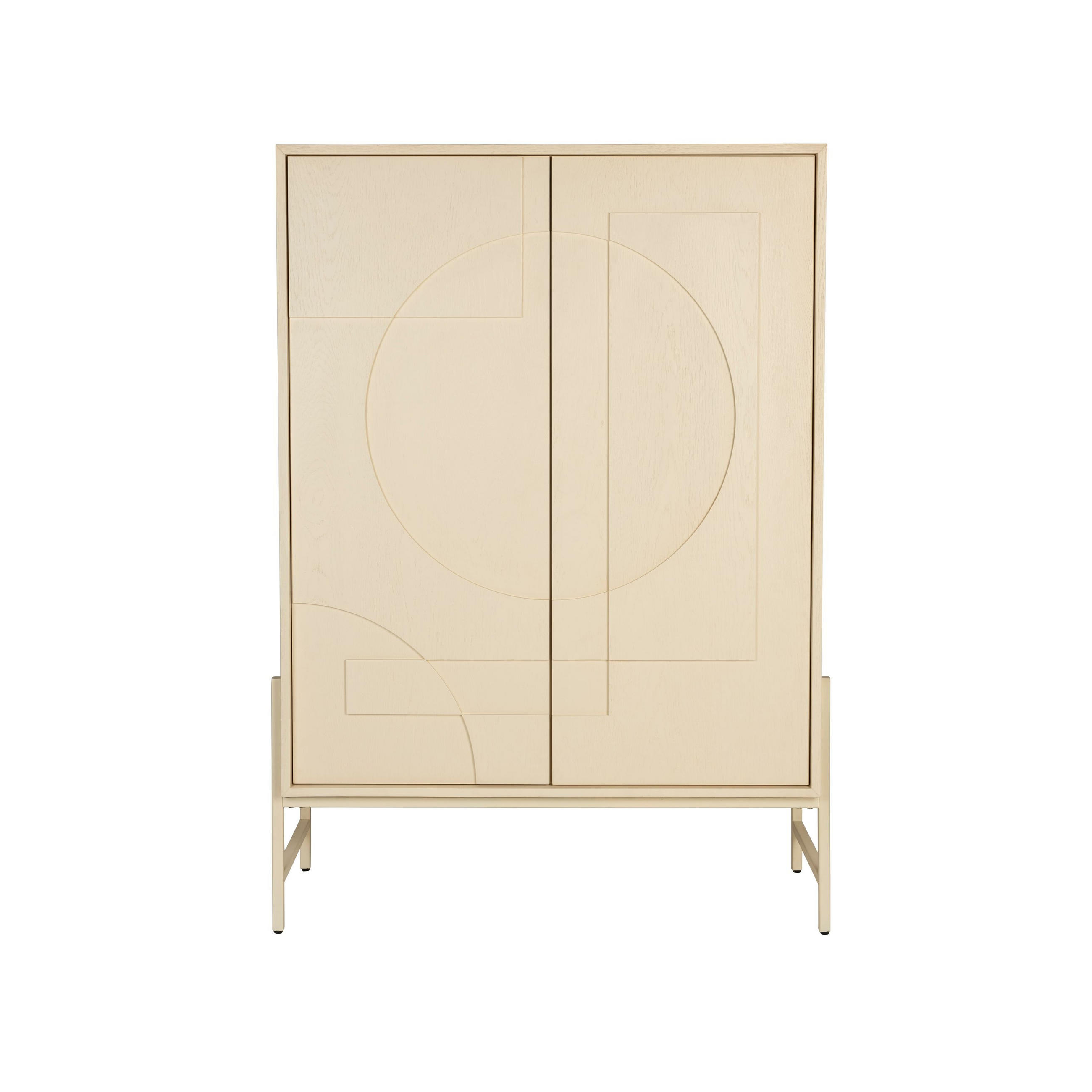 AUFBEWAHRUNGSSCHRANK Faces Holz Beige - Beige, Holzwerkstoff (100/140/45cm) - Zuiver