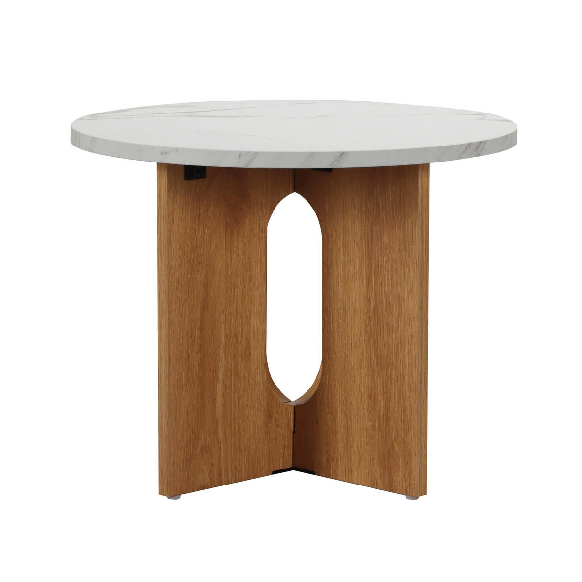 COUCHTISCH, helles Holzeffekt - Beige, Holz (50/50/40cm) - Oviala