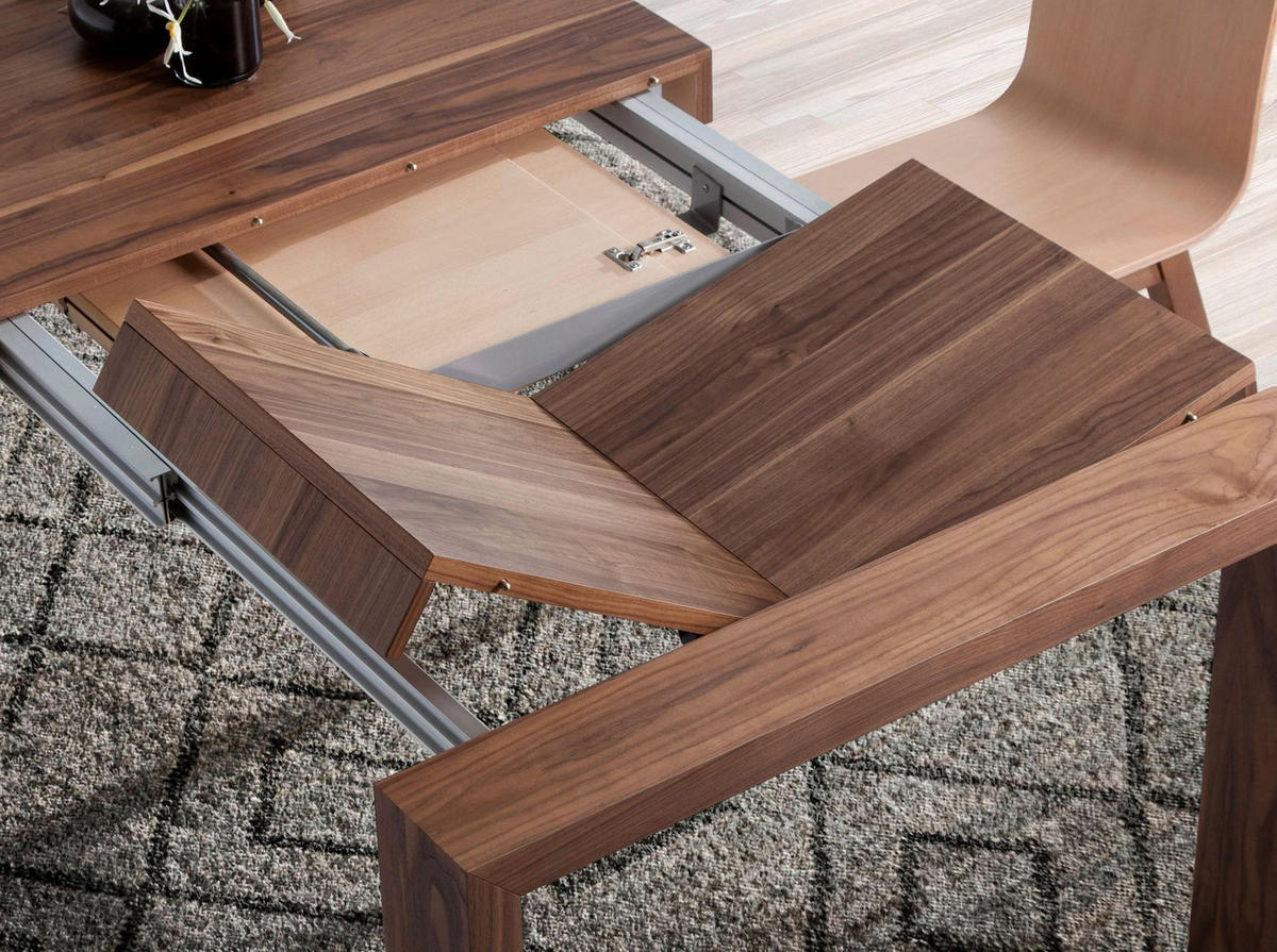 ESSTISCH Ausziehbarer Esstisch Rechteckig Walnuss 160/100/76 cm - Walnussfarben, Holz (100/160/76cm) - ANGEL CERDA