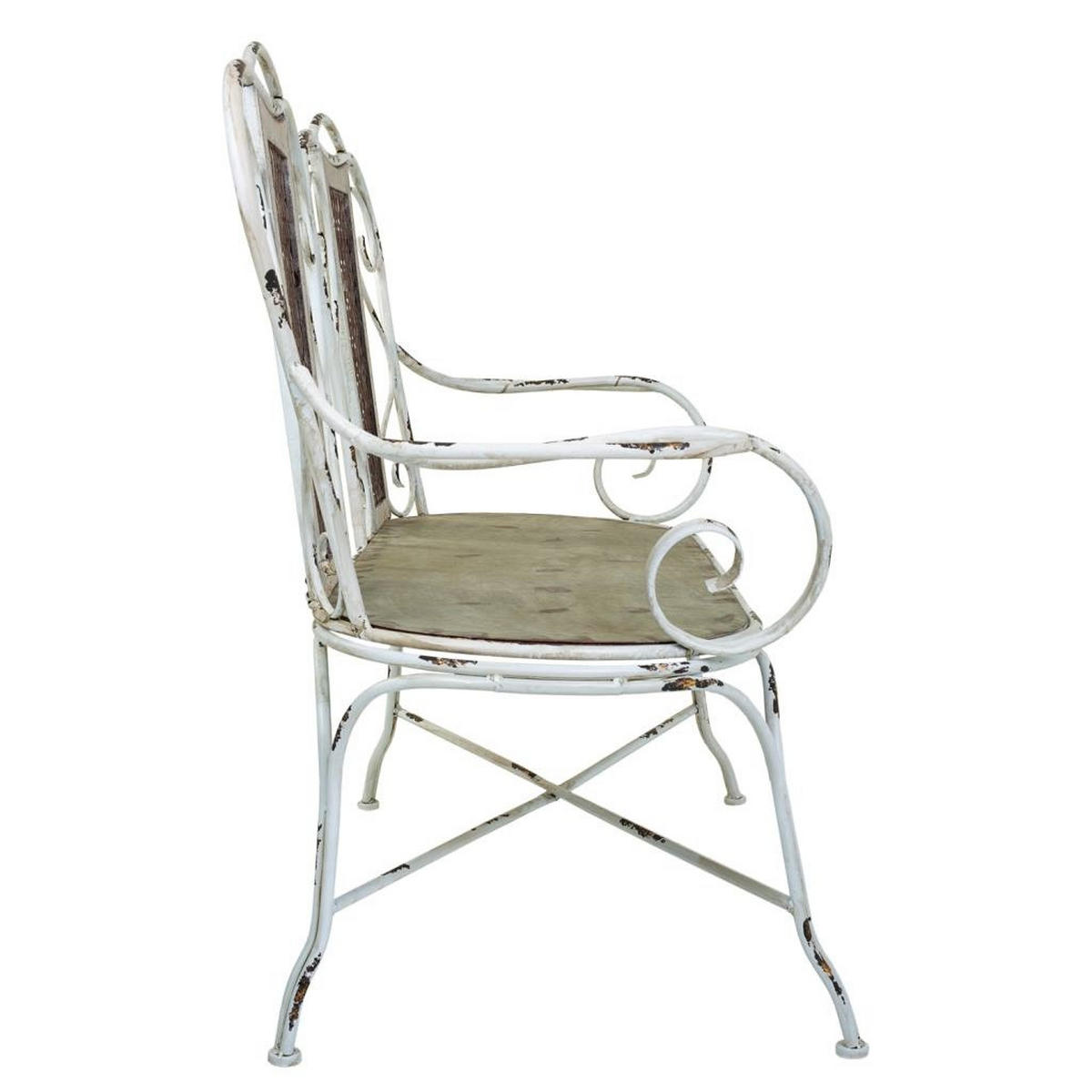METALLBANK, Grau, 129x57x95 cm - Grau, Metall (129/95/56.5cm) - Wanderlust