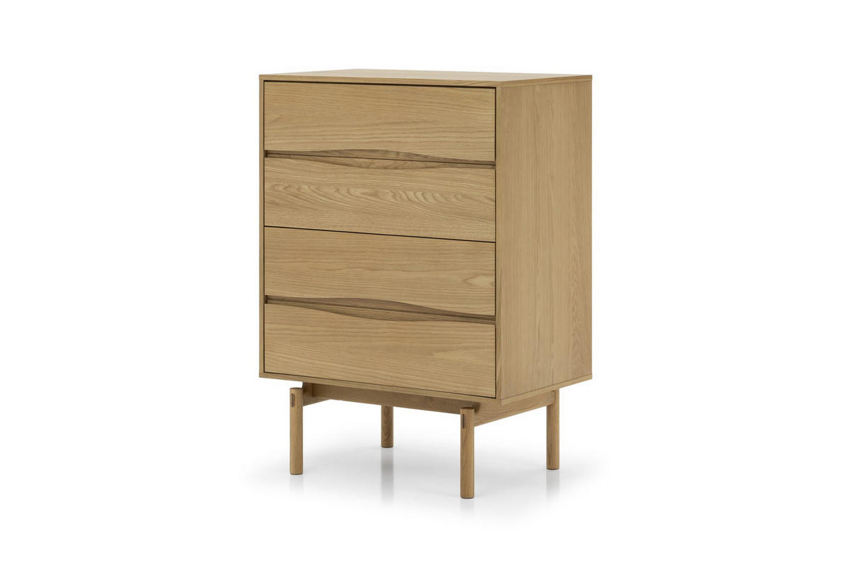 KOMMODE Celeste, Natur Massiveiche - Beige, Holz (50/115/81cm) - WOODEK