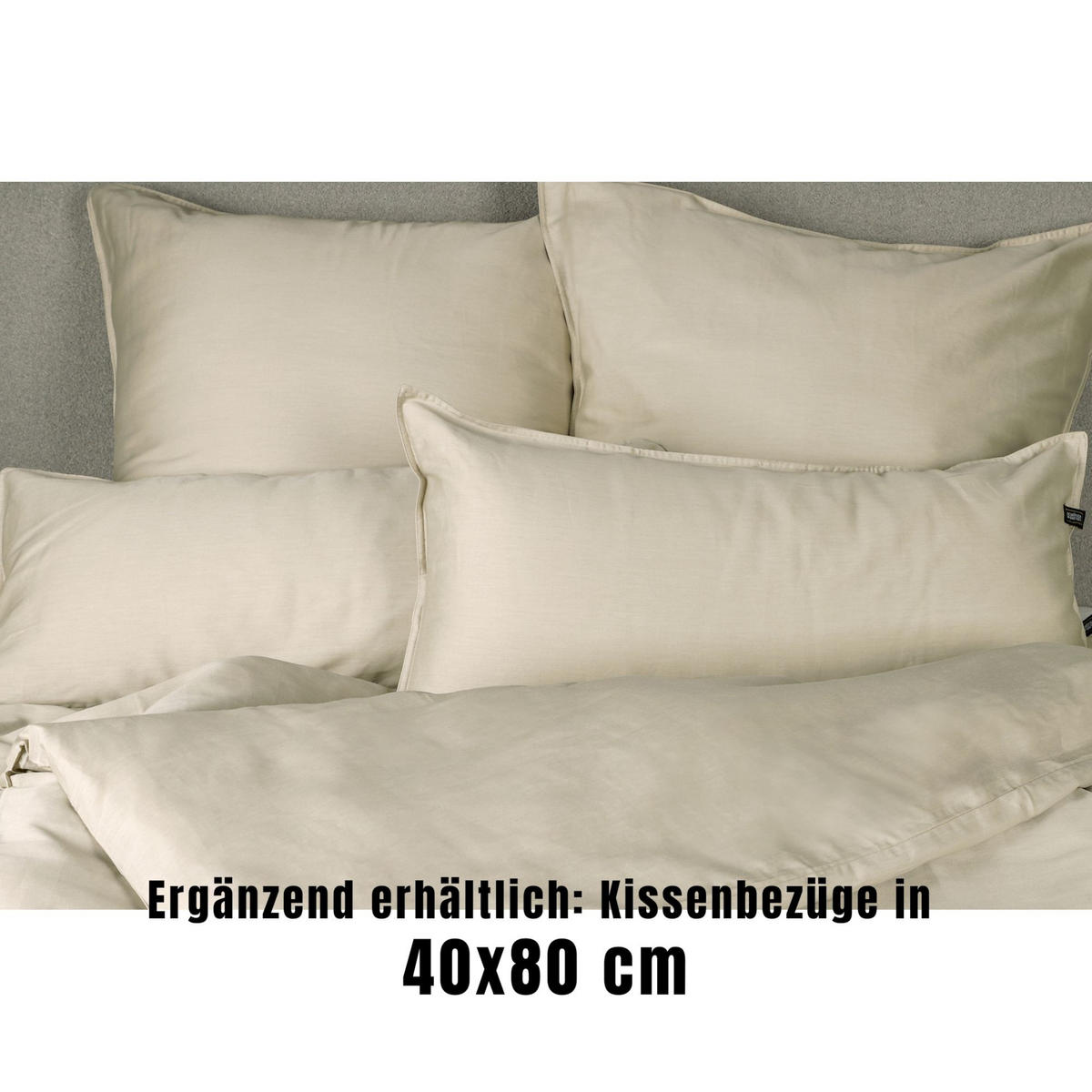 SATIN BETTWÄSCHE PLAIN - Beige, Textil (140/200cm) - Schöner Wohnen