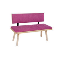 SITZBANK Die Zeitlose - Eichefarben/Violett, Holz/Textil (48/89/125cm) - Kundler Home