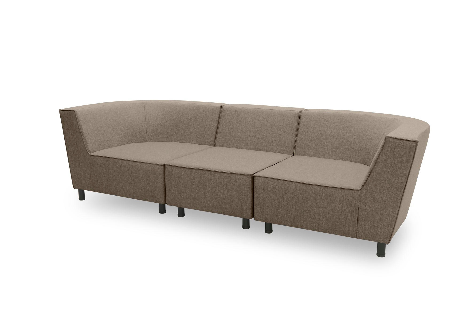 GARTENLOUNGE-SOFA 3-Sitzer Brandie 279x77x103 mit Outdoorbezug braun - Braun, Kunststoff (279/77/103cm) - 58aufmkessel