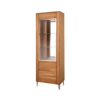 STANDVITRINE Latina Honig Eiche 70 / 42 / 200cm - Honigeiche/Braun, Holz/Metall (70/200/42cm) - Feldmann-Wohnen