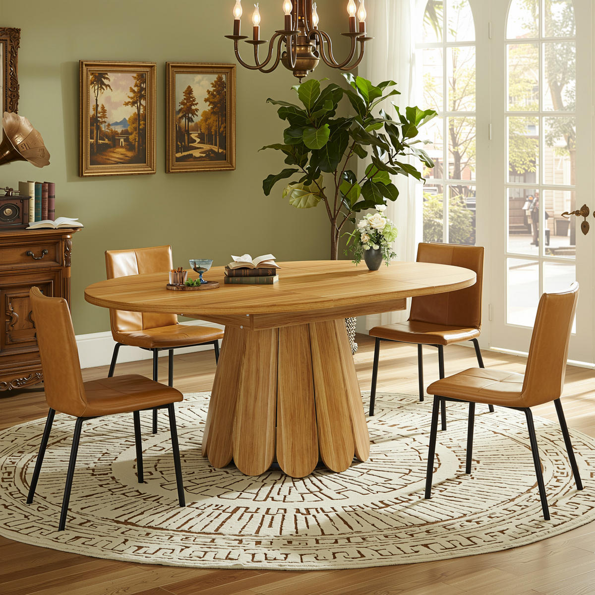 JEDÁLENSKÝ STÔL ausziehbar 118-158 cm Vintage Holzoptik - biela, kompozitné drevo (118/118/76cm) - Urban Meuble