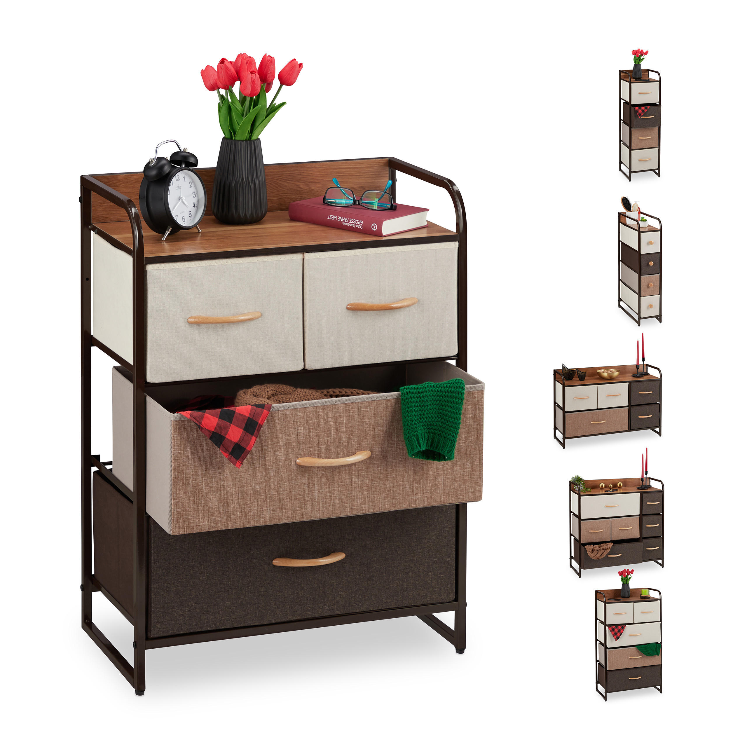 BYR&Aring; tr&auml;look kr&auml;mf&auml;rgad MDF Multicolor 79/58/31.5 cm