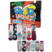 ADVENTSKALENDER Die Schlümpfe mit 12 Paar Socken Größe 35-41 - Multicolor, Textil (37/5/26.5cm) - United Labels