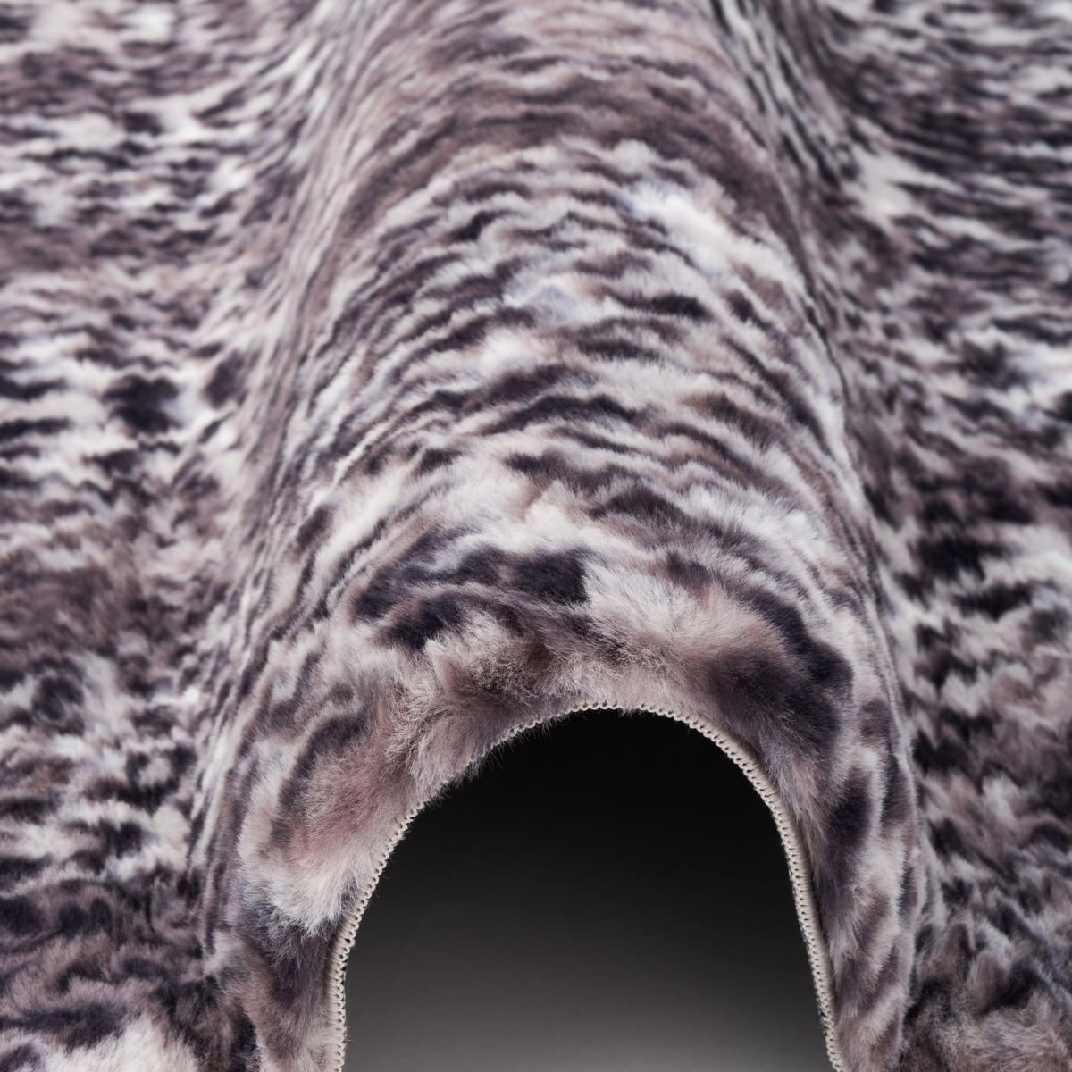 LUXUS SUPER SOFT FELLTEPPICH PEARL LEOPARD SHAPE - Schwarz, Textil (100/140cm) - Pergamon