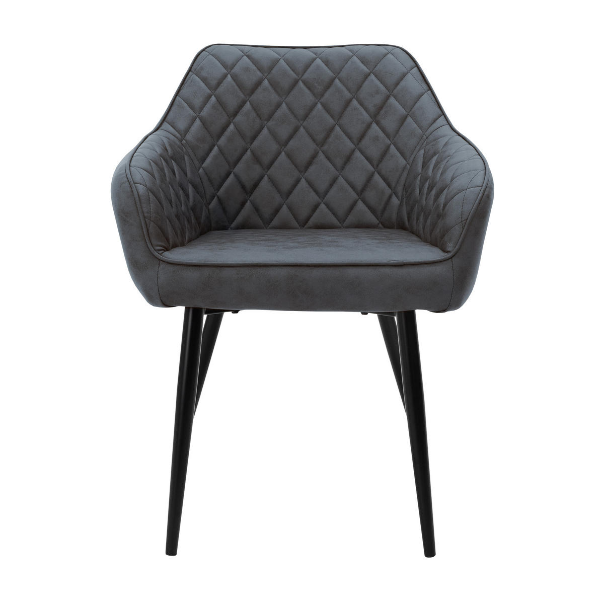 ESSZIMMERSTUHL Samt Anthrazit 2er Set - Anthrazit, Metall (63/80/60cm) - ML-DESIGN