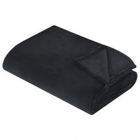 DECKE Schwarz Bayburt 150/200 cm - Schwarz, Textil (150/200cm) - Beliani