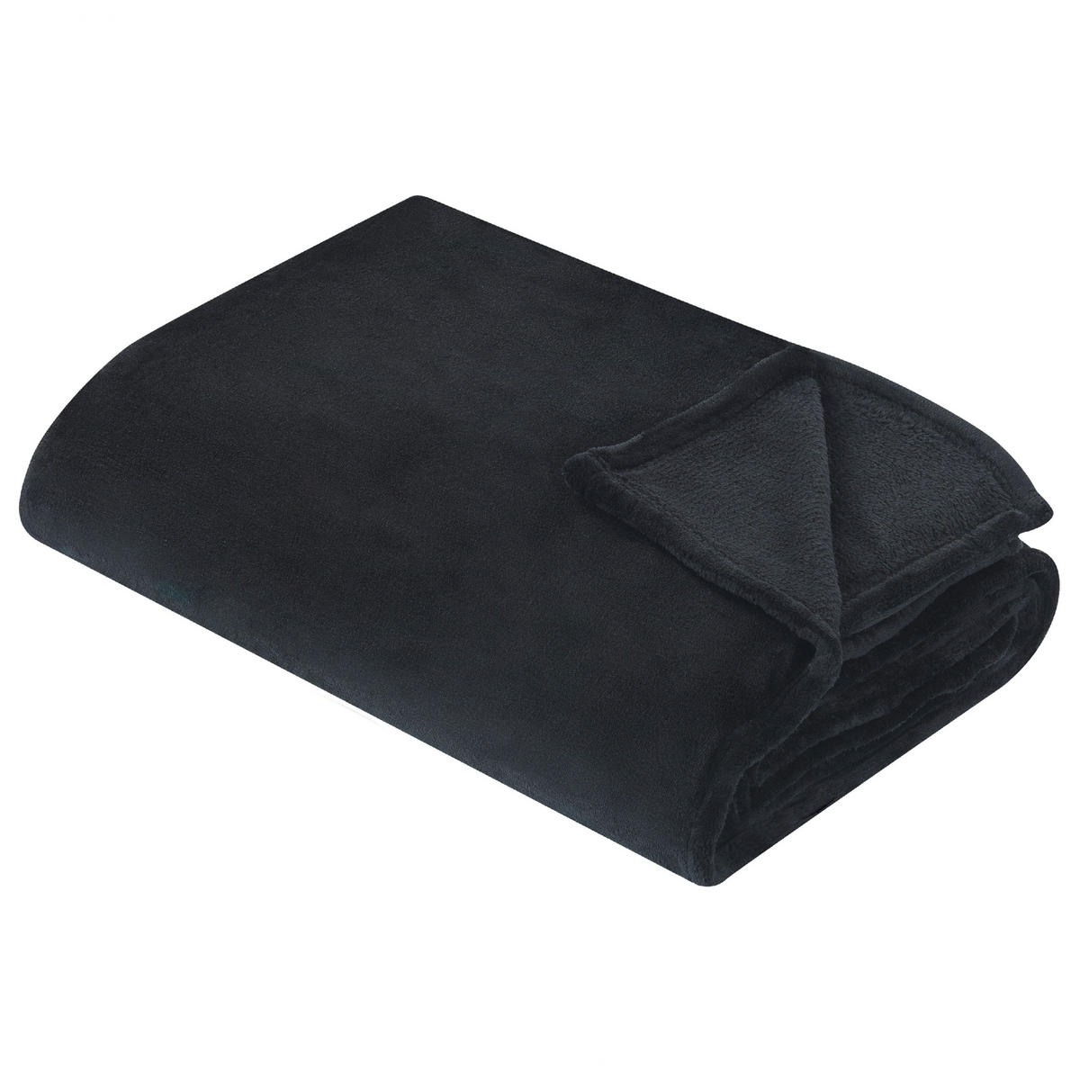 DECKE Schwarz Bayburt 150/200 cm - Schwarz, Textil (150/200cm) - Beliani
