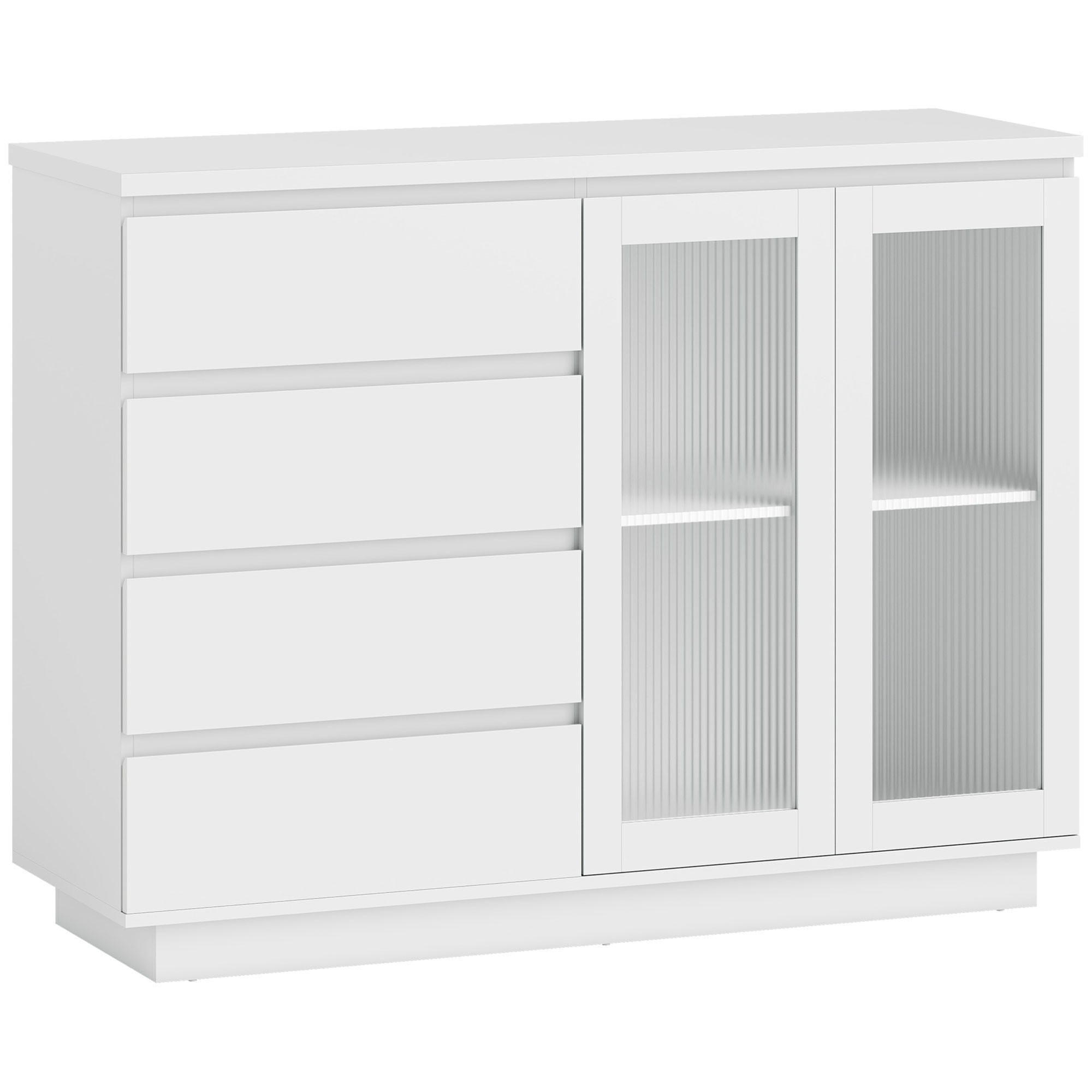 Homcom Sideboard Weiß 40x91x120 cm