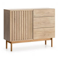 SIDEBOARD Santarco 1T 3S Eiche Cremona 106/84/37 cm – 1 Tür 3 Schubladen - Eichefarben, Holz/Holzwerkstoff (106/84/37cm) - AX Living