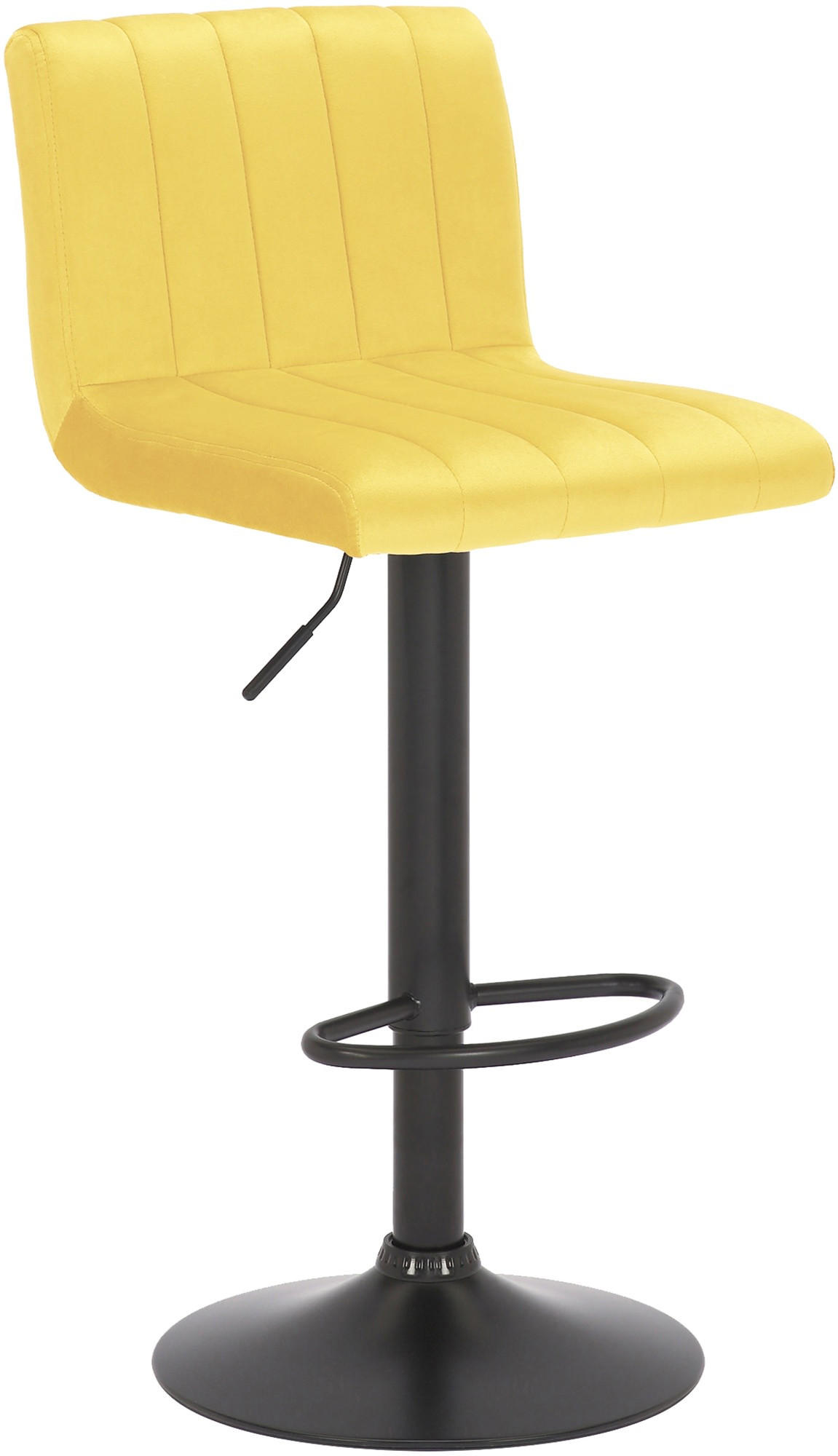 BARHOCKER Samt gelb - Gelb/Schwarz, Textil/Metall (41/87/49cm) - CLP