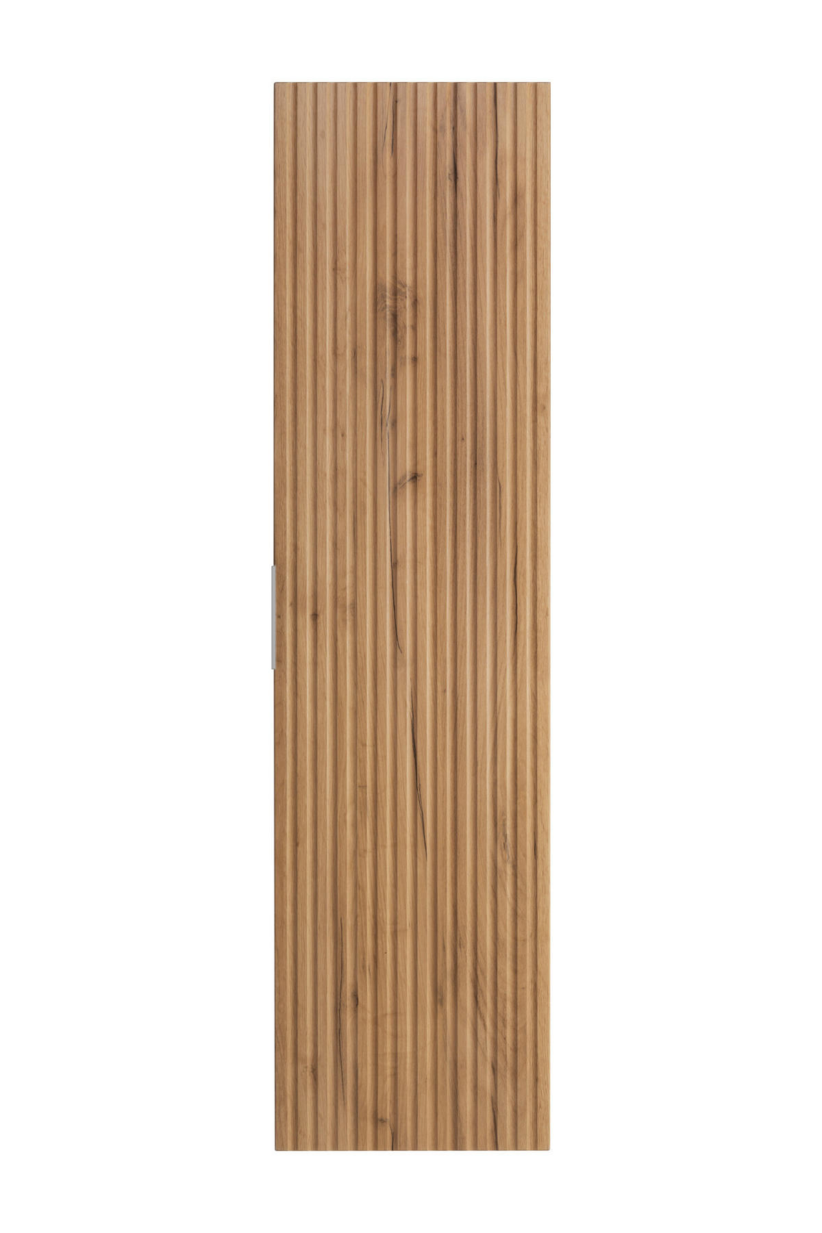 BADEZIMMERSCHRANK, Eiche Craft, 35 x 136 x 27 cm, silberner Griff - Eichefarben/Silberfarben, Holzwerkstoff (35/136/27cm) - 3XE LIVING