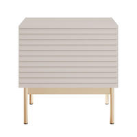 NACHTTISCH Linearis Kaschmirgrau 46 cm - Taupe/Kaschmir, Holzwerkstoff (35.9/45.4/31.6cm) - Selsey