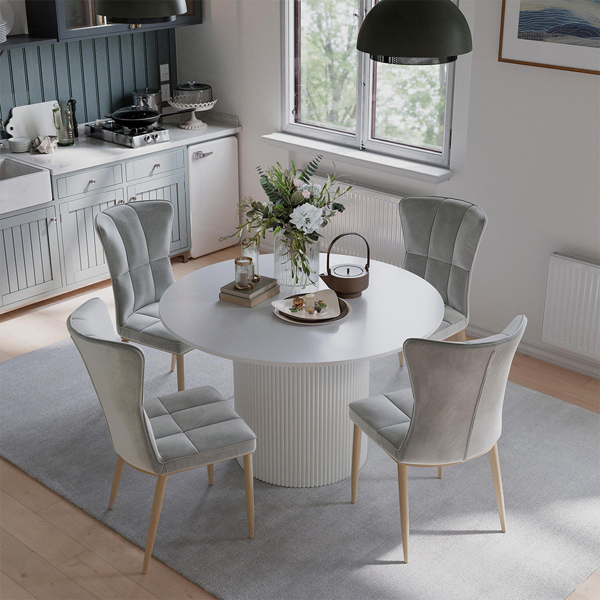 JÍDELNÍ STŮL Calero Bílá - bílá, kompozitní dřevo (60/120/76cm) - Vicco