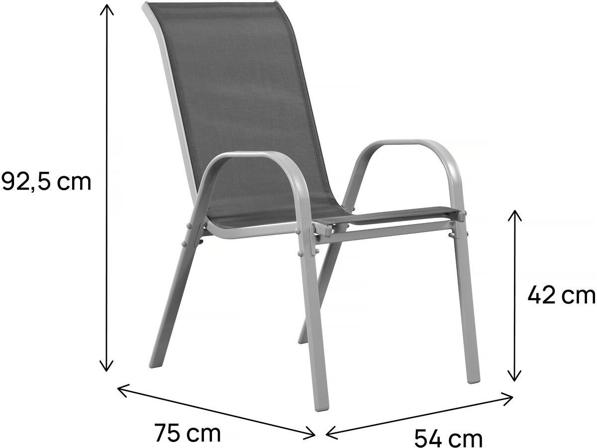 GARTENSESSEL cordoba Grau - Dunkelgrau, Metall (75/92/53cm) - Habitat Garten
