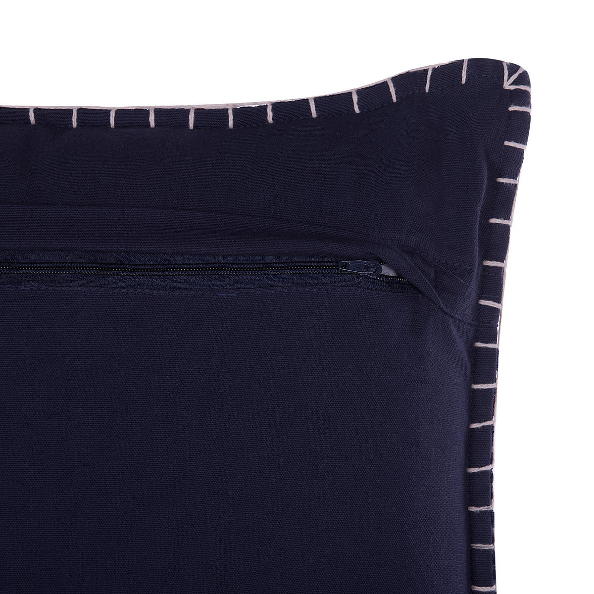 DEKOKISSEN 2er-Set Dunkelblau 45/45 cm Melur - Dunkelblau, Naturmaterialien/Textil (45/45cm) - Beliani