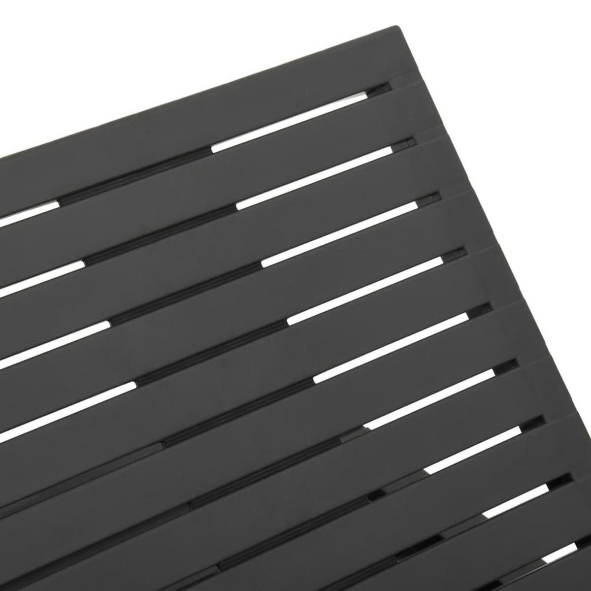 SONNENLIEGE Kunststoff Anthrazit - Anthrazit, Kunststoff (65/32/195cm) - vidaXL