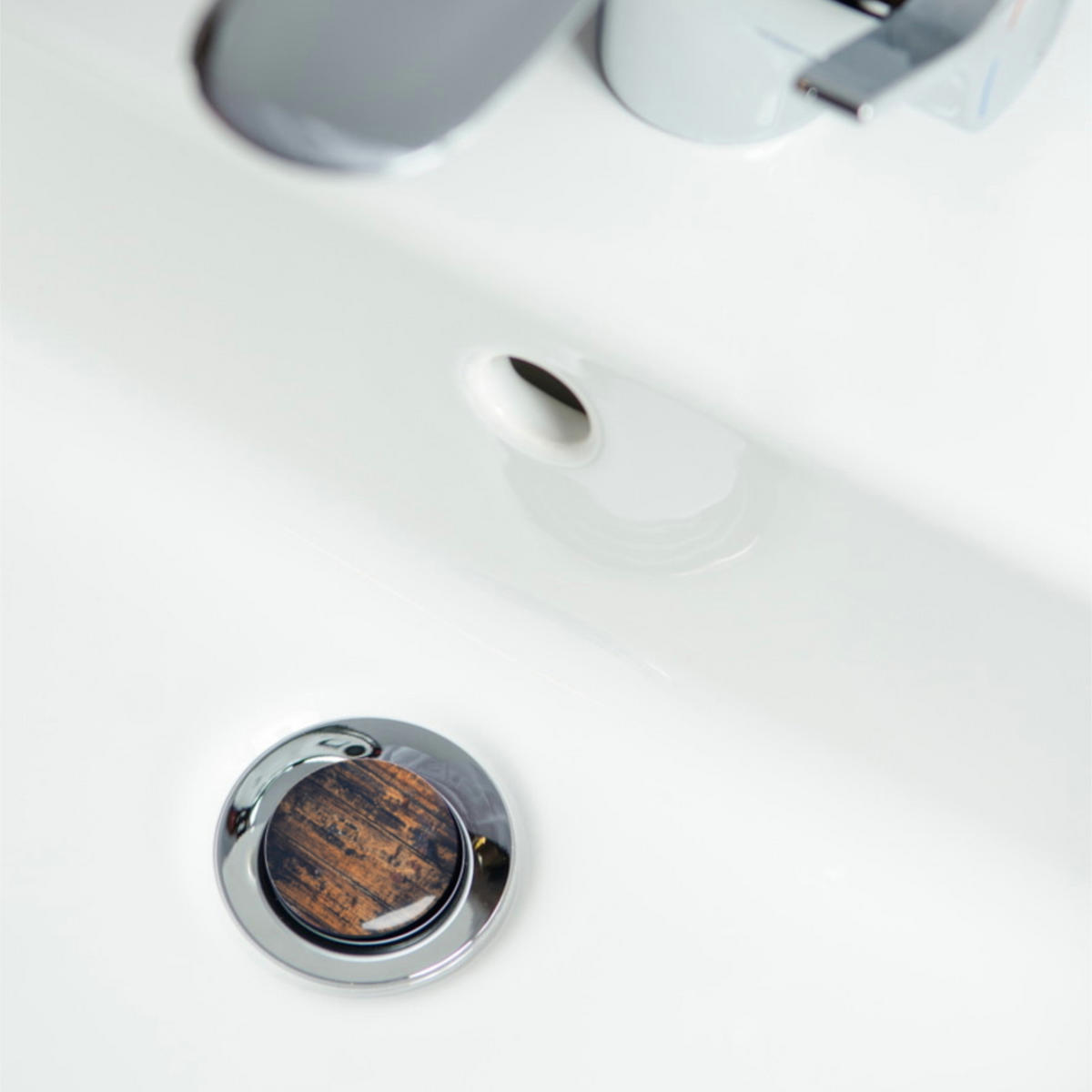 WASCHBECKENSTÖPSEL Vintage - Braun, Kunststoff/Metall (4/7/7cm) - Sanilo