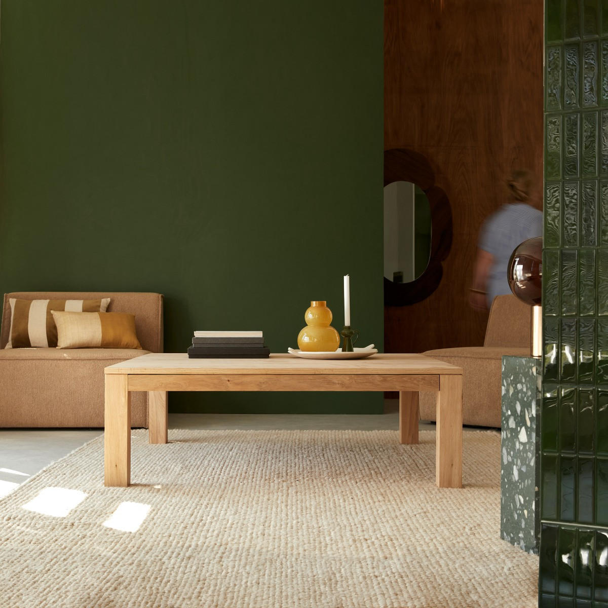 COUCHTISCH Eden Natur aus Eiche - Naturfarben, Holz (125/125/42cm) - Tikamoon