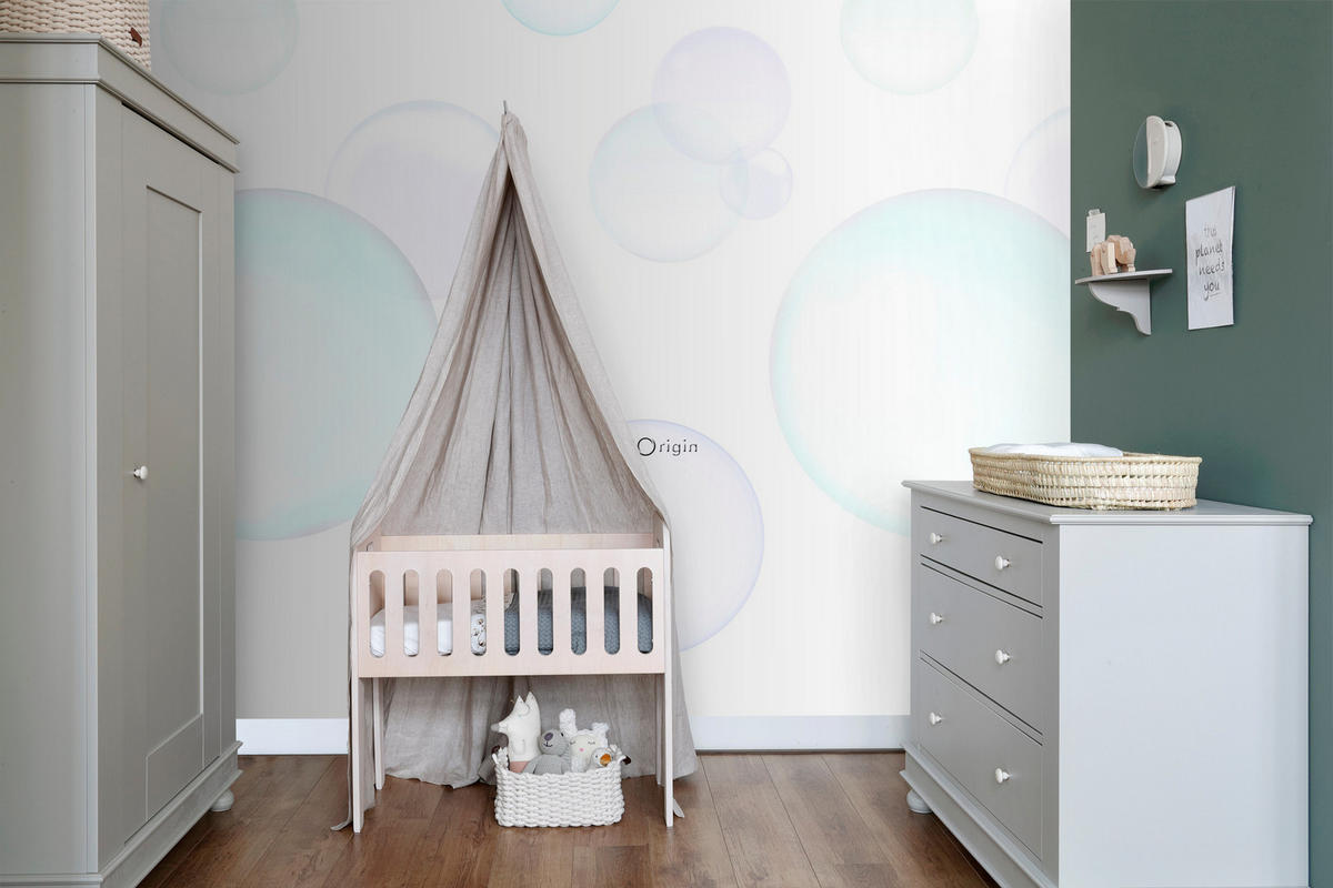 FOTOTAPETE große Blasen 250 x 279 cm - Lila, Papier (250/279cm) - Origin Wallcoverings