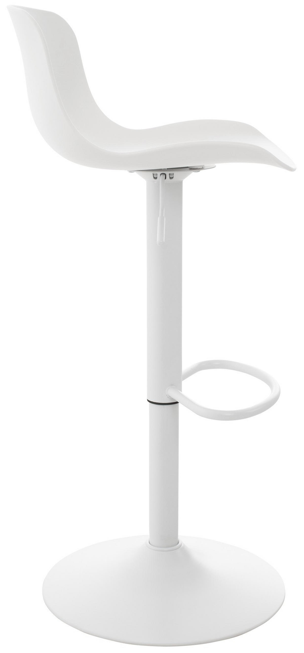 BARHOCKER Almada 81-102 cm weiß - Weiß, Kunststoff (44/81/44cm) - furnicato