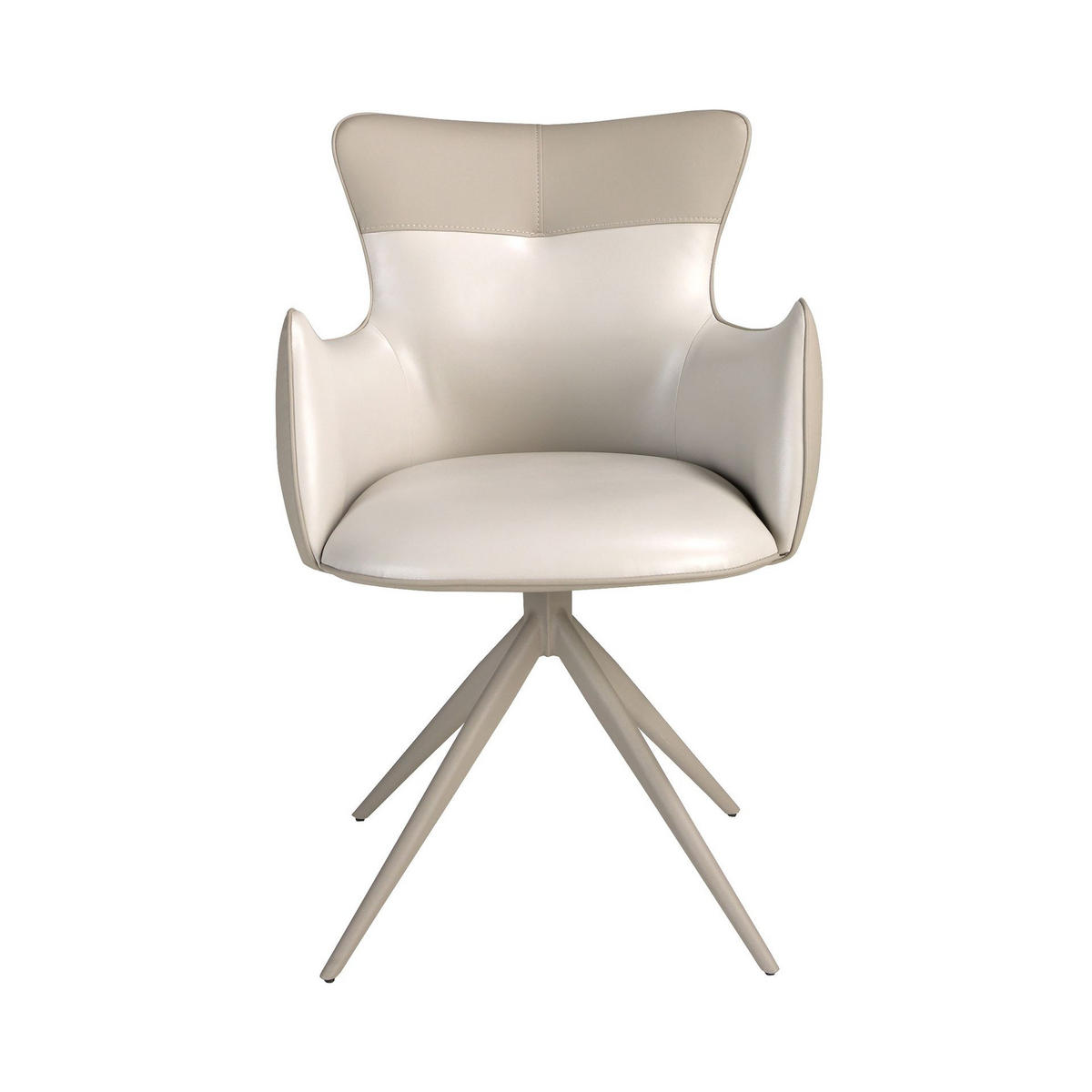 STUHL aus Kunstleder 59/63/86 cm - Sandfarben/Ecru, Leder/Textil (59/86/63cm) - ANGEL CERDA