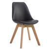 ESSZIMMERSTUHL Manolo, Kunstleder, Natura schwarz - Schwarz/Naturfarben, Holz/Textil (48/84/55cm) - TPFLiving