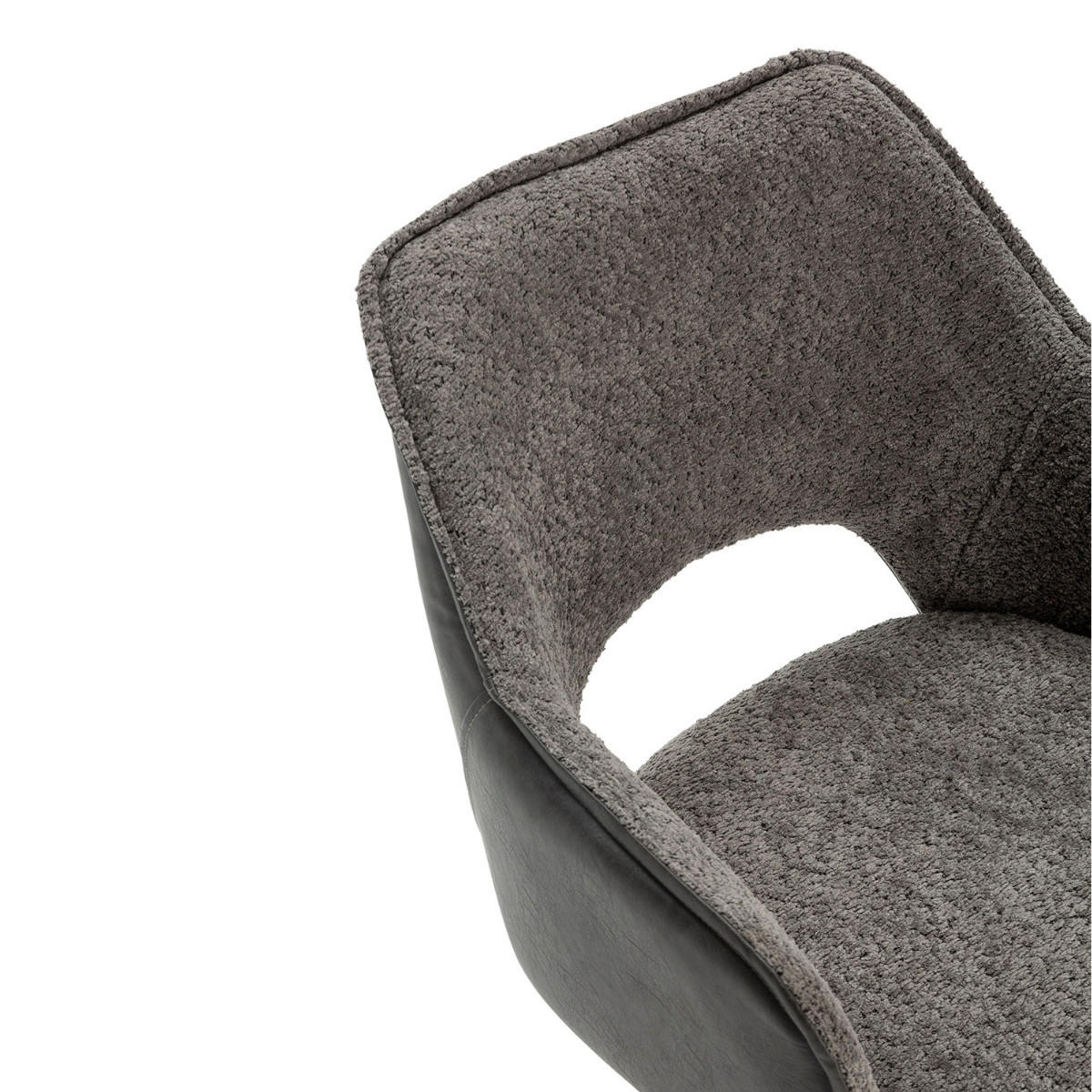 ESSZIMMERSTUHL Mariel Grau 62/60/47 cm 2er-Set - Grau, Textil (60/47/62cm) - Calicosy