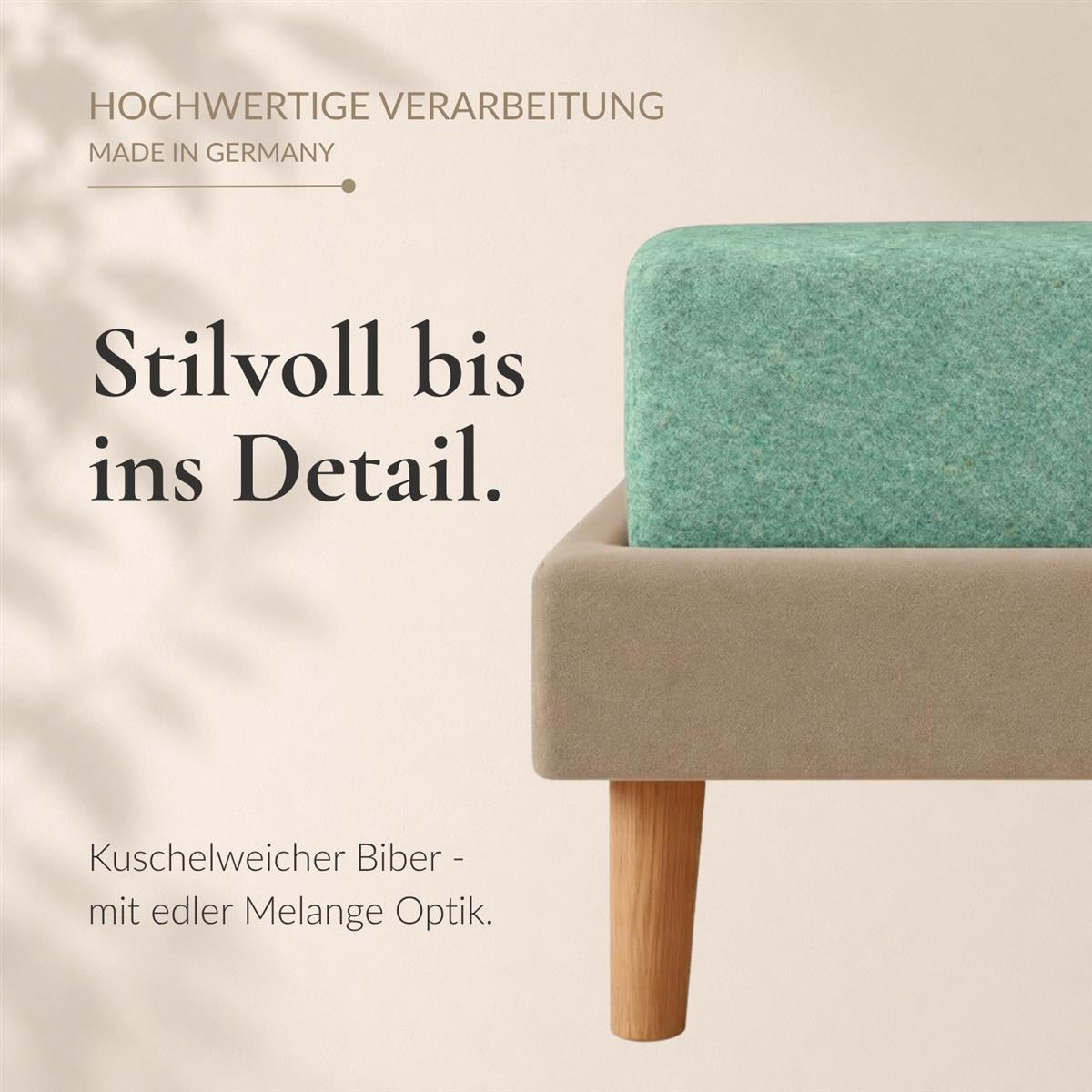BIBER-SPANNBETTLAKEN 180x200 - 200x200 cm Made in Germany! Warme Winter Flanell Bettlaken aus 100% Baumwolle, Spannbetttuch Grün - Grün, Textil (180/200cm) - Carpe Sonno