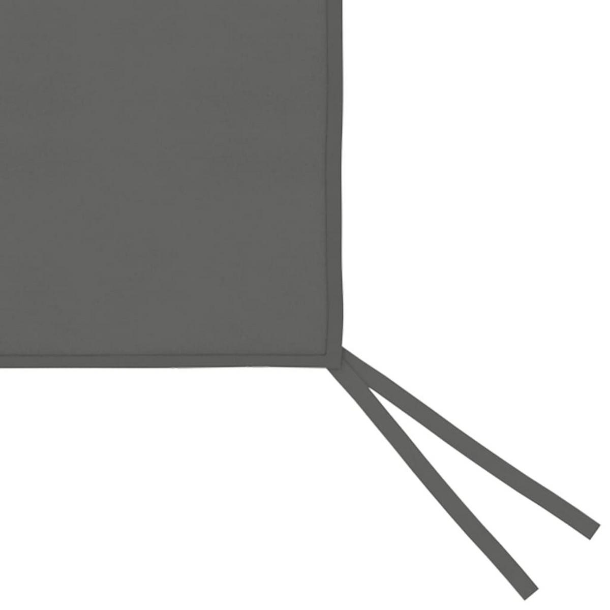 PAVILLON-SEITENWAND Mit Fenstern 4/2 M Anthrazit - Anthrazit, Textil (400/200cm) - vidaXL