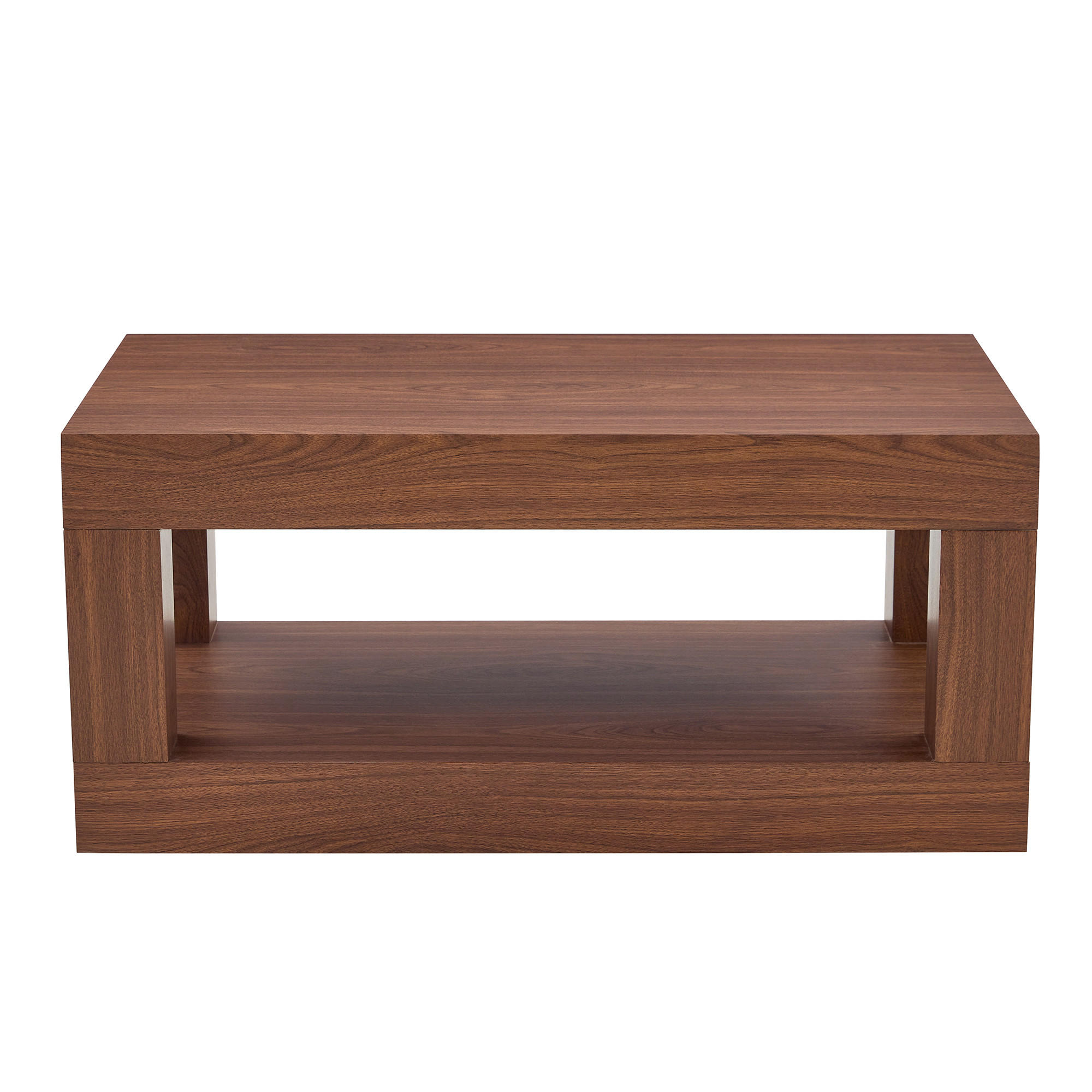 COUCHTISCH Walnuss 93/53/45,5 cm - Walnussfarben, Holzwerkstoff (53/93/45.5cm) - PANGIVO